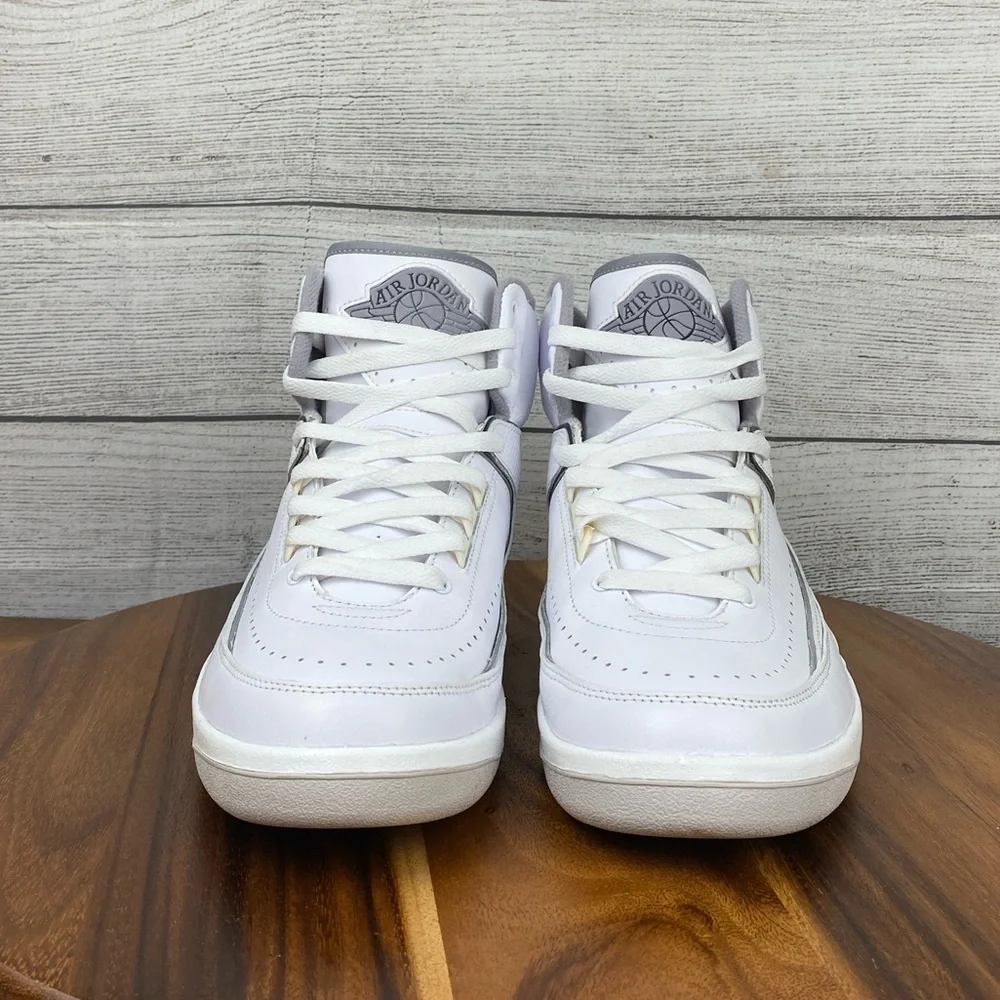 Nike Air Jordan 2 Retro White Cement Grey Men’s Shoes DR8884-100 Sneaker Size 9